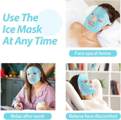 Cool Gel Full Face Mask Summer Ice Cooling Sleeping Mask