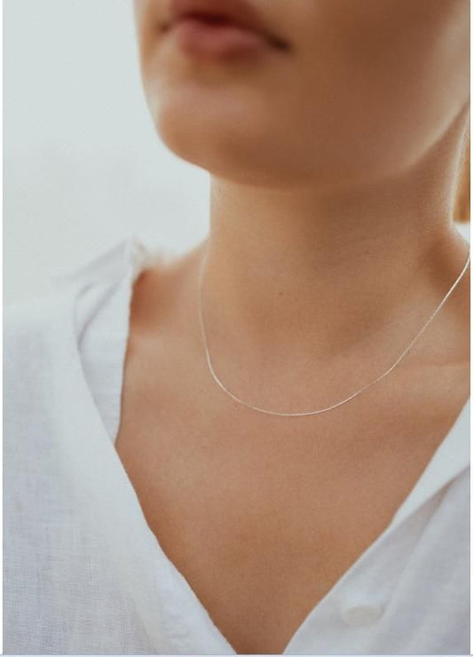 Fine Silver Beading Chain Necklace: Elegant Sterling Silver Jewelry