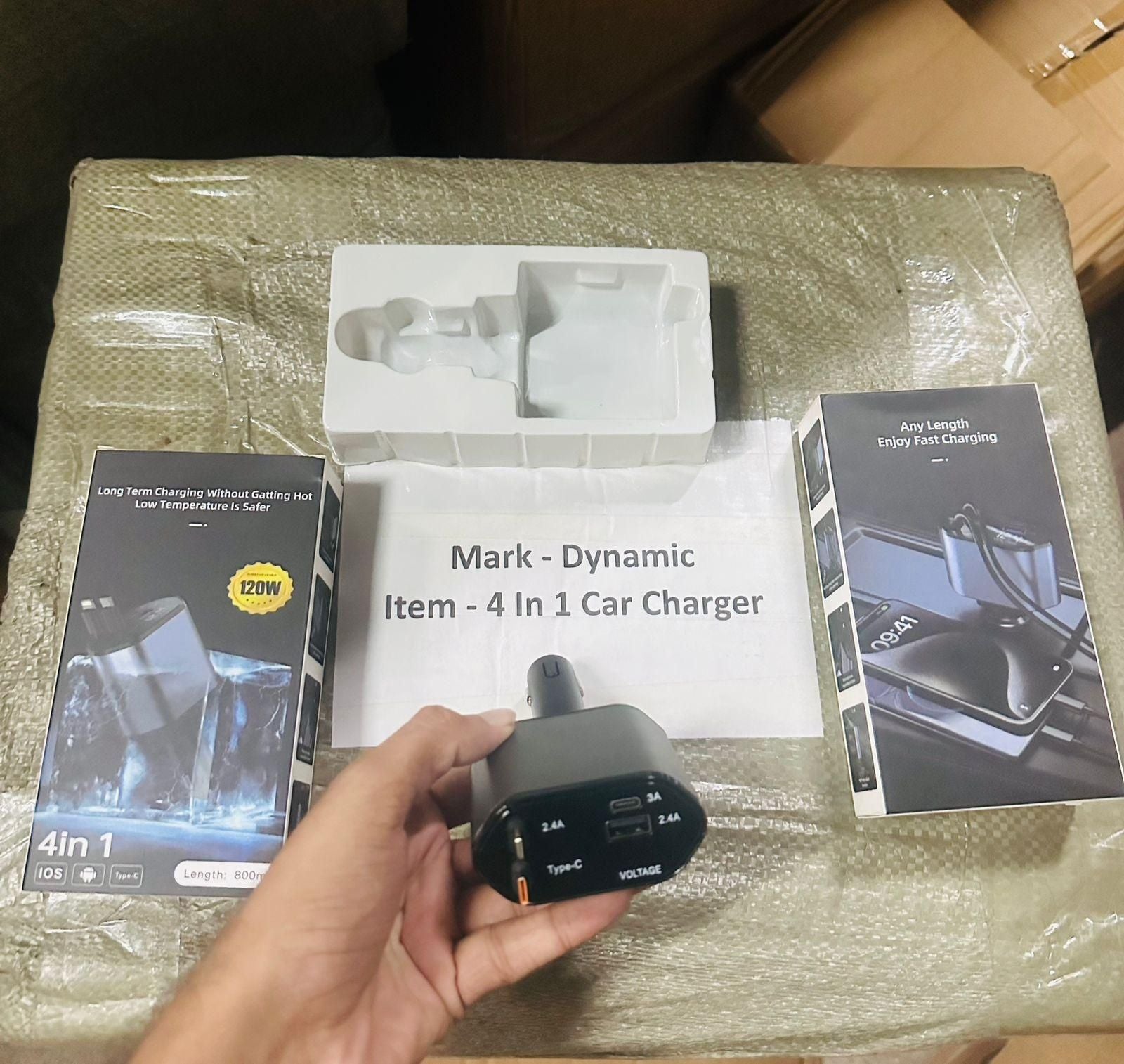 Buy Retractable Car Charger – Dual USB Type C & A Fast Charging