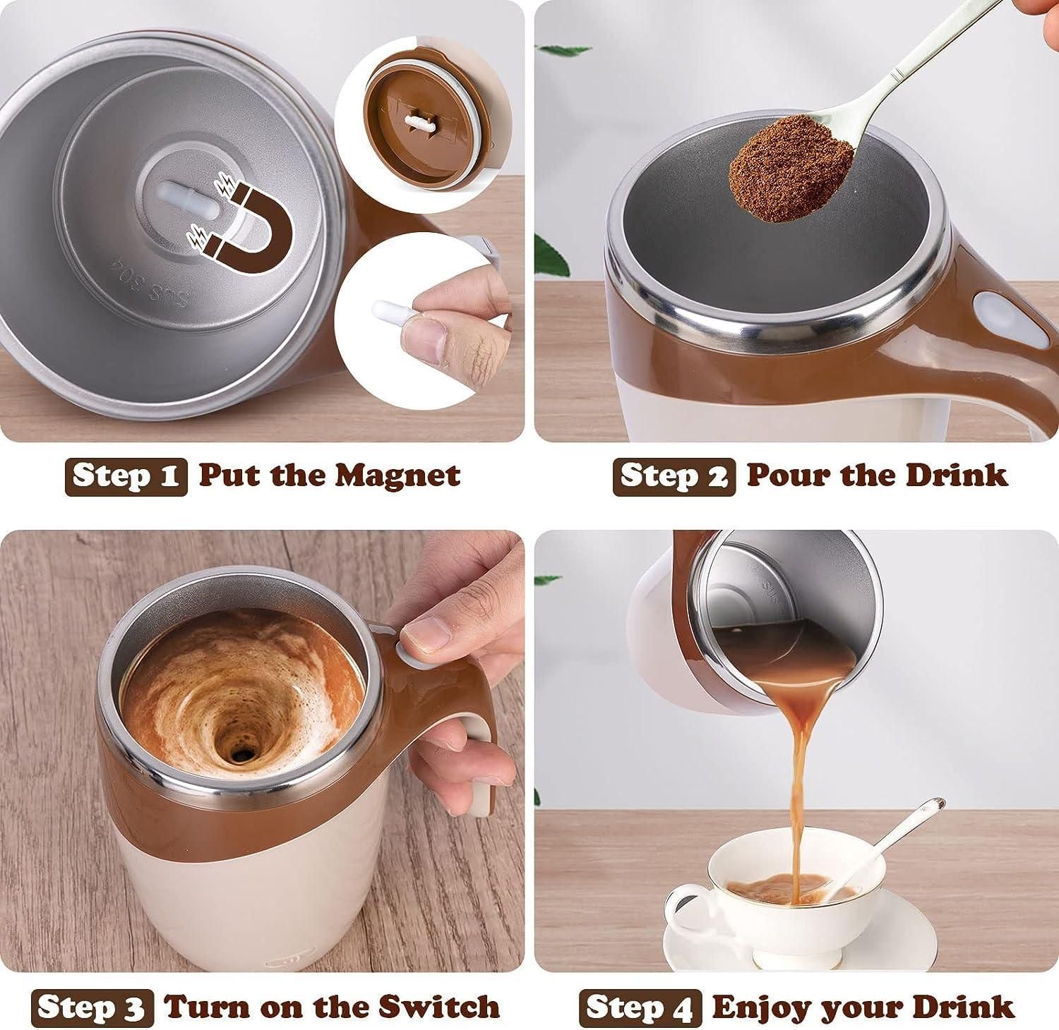 Buy Self Stirring Magnetic Mug Online – Automatic Coffee & Tea Mixer Cup