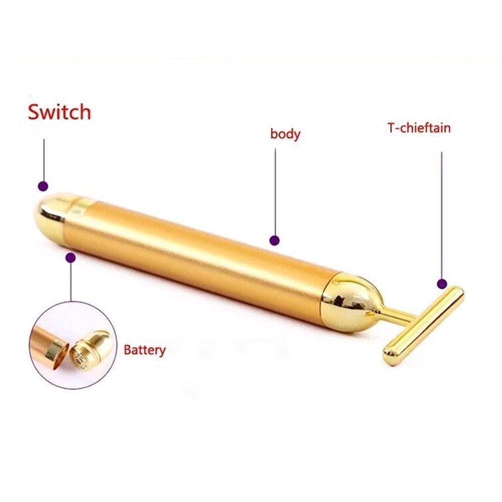 24K Gold Energy - Electric Facial Massage Roller for Lymphatic Facial Massage